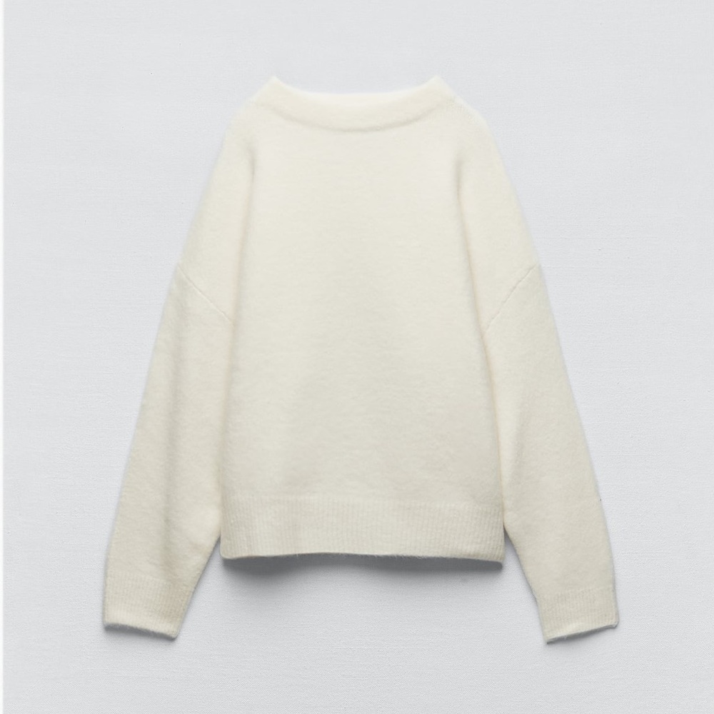 High Collar Knit Sweater - Zara